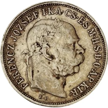 Stříbrná mince 5 Koruna František Josef I. Uherská ražba 1907