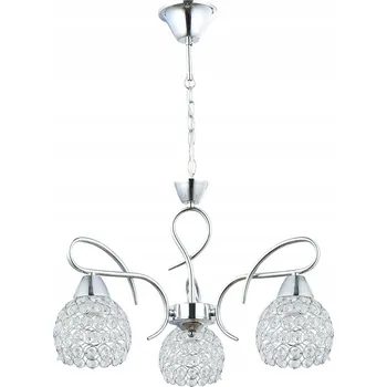 Křišťálový lustr závěsný chromový Crystal I 3xE27 křišťály sklo