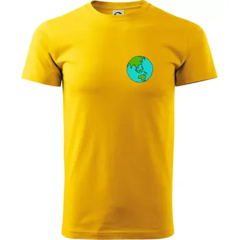 Pánské tričko Planeta na prsu - Austrálie - Triko extra velké (5-8XL) - 7XL ( Žlutá )