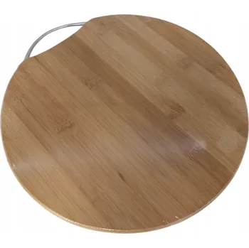 Kuchyňské prkénko BAMBUSOVÉ KRÁJECÍ PRKÉNKO KULATÉ S RUKOJETÍ PEVNÉ ODOLNÉ 30 x 2 CM