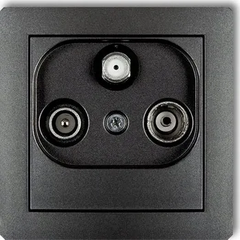 Elektrická zásuvka Anténní zásuvka nástěnná Karlik šedá