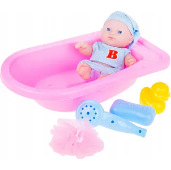 Panenka Vanička WANNA 31,5 CM DO KOUPELE PANENEK + PANENKA 20 CM + PŘÍSLUŠENSTVÍ