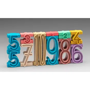 Dřevěná hračka Wissner Dřevěná sada stohovacích čísel 11 ks