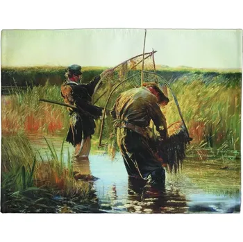 prostírání Prostírání na stůl Rybáři brodící se ve vodě Leon Wyczółkowski