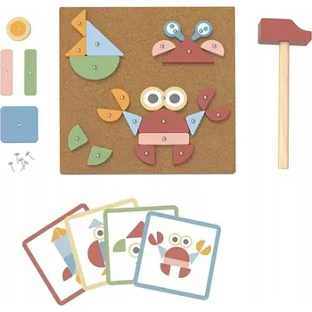 Dřevěná hračka Kreativní sada na zatloukání s kladívkem Tap Game Dřevěná hračka edukativní