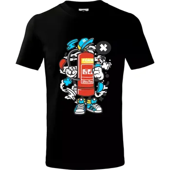 Chlapecké tričko Hasičňák - Tričko dětské bavlněné - 98 cm / 2 roky ( Černá )