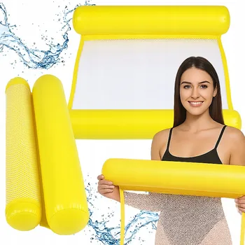 Vodní Matrace Przydasie.pl žlutá s opěradlem jako křeslo, 128x80 cm