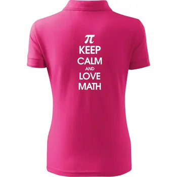 Keep calm and love math - Polokošile dámská Pique Polo - 2XL ( Purpurová )