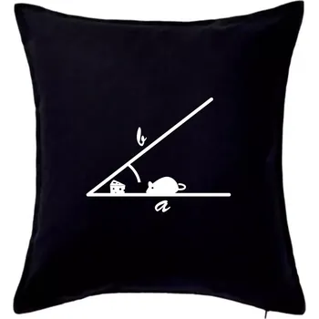 Polštář Matematická myš - Polštář 50x50 - 50x50 - Pouze potah ( Černá )