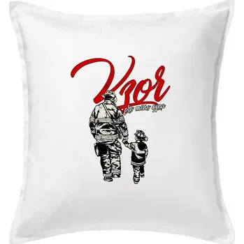 Polštář Hasič vzor pro mého syna - Polštář 50x50 - 50x50 - Včetně výplně ( Bílá )