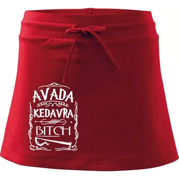 Dámská sukně Harry - Avada Kedavra - Sportovní sukně - two in one - M ( Červená )
