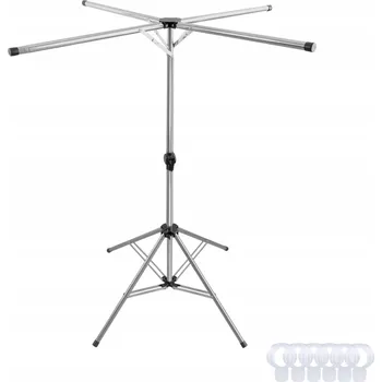 Věšák Skládací kempingový závěsný stojan, stojan na sušení prádla, věšák s 12