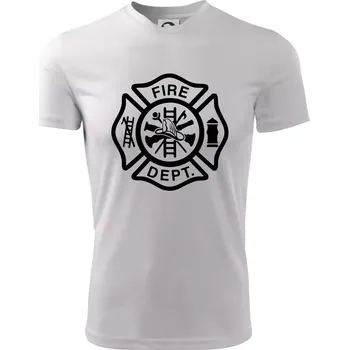 Fire dept. logo - Dětské triko sportovní (dresovina) - 158 cm/12 let ( Bílá )