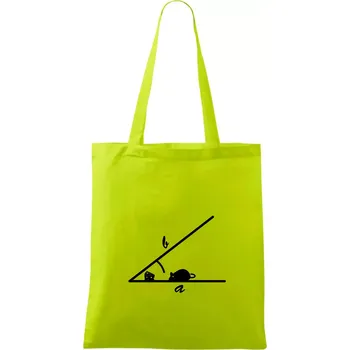 Matematická myš - Taška bavlněná - 42 x 38 cm ( Limetková )