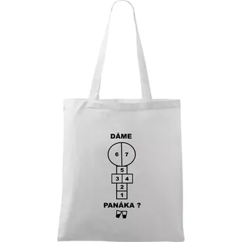 Dáme panáka? - Taška bavlněná - 42 x 38 cm ( Bílá )