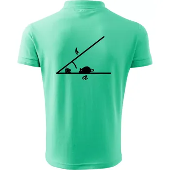 Pánská košile Matematická myš - Polokošile pánská Pique Polo 203 - 3XL ( Mátová )