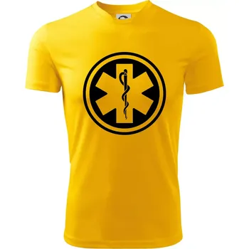 Chlapecké tričko Rescue logo samostatné kulaté - Dětské triko sportovní (dresovina) - 158 cm/12 let ( Žlutá )