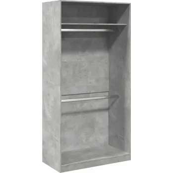 Šatní skříň Skříň, barva betonově šedá, 100 x 50 x 200 cm, dřevotříska