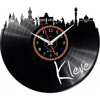 Hodiny KLEVE NÁSTĚNNÉ HODINY DEKORATIVNÍ MODERNÍ VINYLOVÁ DESKA