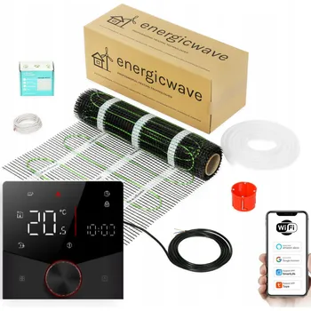 Topná rohož Vyhřívací podložka, topná 4M2 termostat wifi+AI, rohož pod dlaždice, vytápění