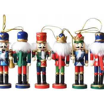 Obraz VÁNOČNÍ LOUSKÁČCI NA OŘECHY Ozdoby na zavěšení 6 Ks 20 cm