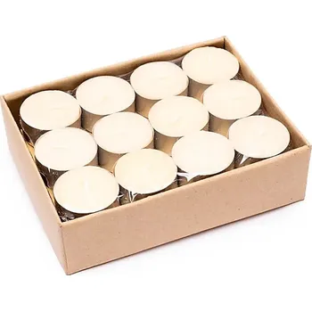 Svíčka Čajové svíčky s vůní jasmínu 24 ks, doba hoření 5 hodin, se symbolem květu života