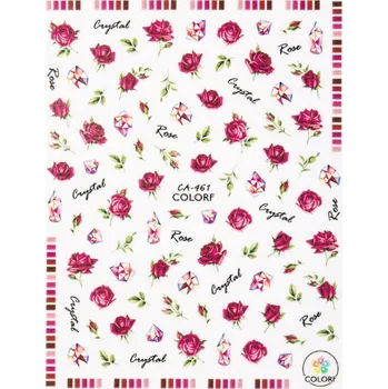 Samolepky na nehty, samolepicí, květiny růže CA461