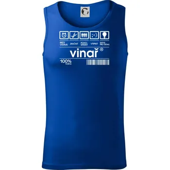 Pánské termoprádlo Čárový kód vinař - Tílko pánské Core - M ( Královská modrá )
