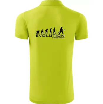 Pánská košile Evolution Firesport - Polokošile Victory sportovní (dresovina) - 2XL ( Limetková )