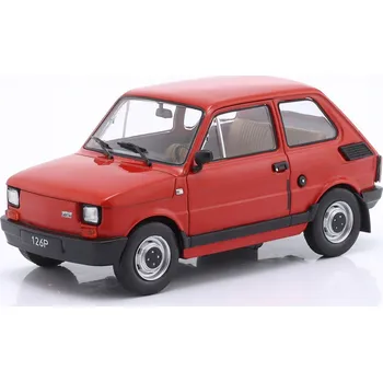 autíčko Model auta Fiat 126p FL Maluch WhiteBox 1:24 kovový žlutý