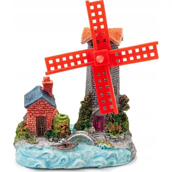 Obraz Happet R153 dekorace do akvária s motivem mlýnského domu 8 cm