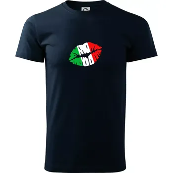 Itálie kiss - Triko extra velké (5-8XL) - 8XL ( Námořní modrá (velmi tmavá - téměř černá) )