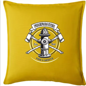 Polštář Firefighter logo Fire and rescue - Polštář 50x50 - 50x50 - Pouze potah ( Žlutá )
