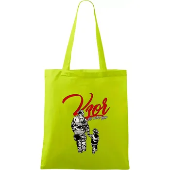 Nákupní taška Hasič vzor pro mého syna - Taška bavlněná - 42 x 38 cm ( Limetková )