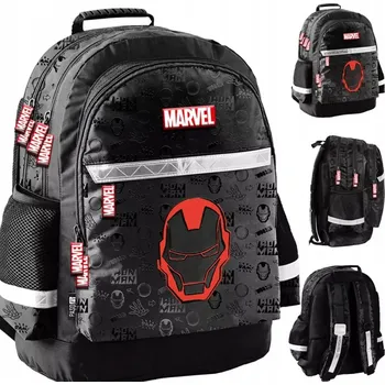 Školní batoh Vícekomorový Školní batoh Avengers Paso černý, červený, vícebarevný 19 l