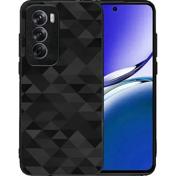 Pouzdro na tablet VSECHNONAMOBIL 94201 MY ART Ochranný kryt pro Oppo Reno12 5G BLACK TRIANGLES (232)