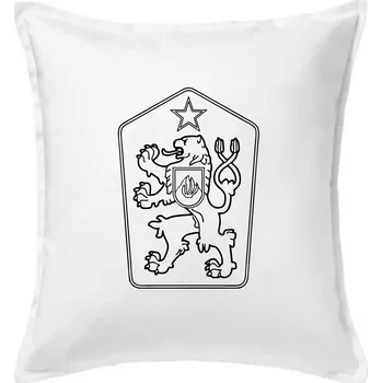 Polštář ČSSR znak - Polštář 50x50 - 50x50 - Včetně výplně ( Bílá )