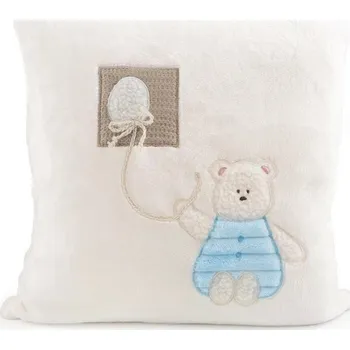 Povlak na dekorativní polštářek Stoklasa Povlak na polštářek fleece Medvídek modrý 40 x 40 cm