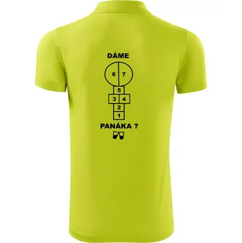 Pánská košile Dáme panáka? - Polokošile Victory sportovní (dresovina) - XL ( Limetková )