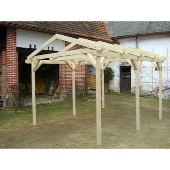 Pergola Dřevěný přístřešek 100, 400 x 300 x 260 cm
