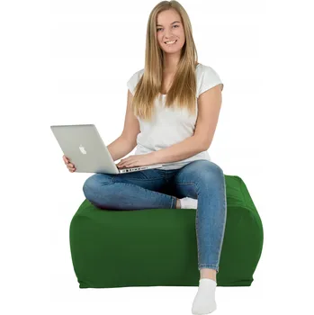 Taburet Taburet PLYŠOVÝ k sezení Stolek křeslo BÉŽOVÝ