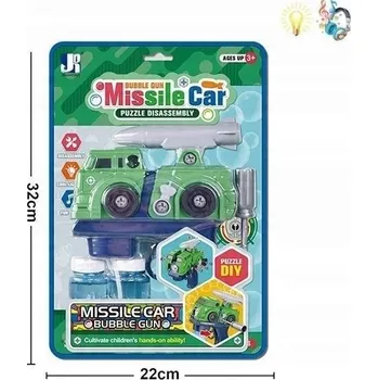 Dětská zbraň PISTOLE NA BUBLINY ROZKLÁDACÍ VOJENSKÉ VOZIDLO SVĚTLO/ZVUK SUPER HRAČKA JAKO DÁREK