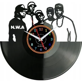 Hodiny Nástěnné hodiny Rap Band - Vinylová deska - Moderní dekorace