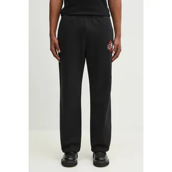 Bavlněné tepláky MM6 Maison Margiela černá barva, s potiskem, SH2KA0027, XL, 99X