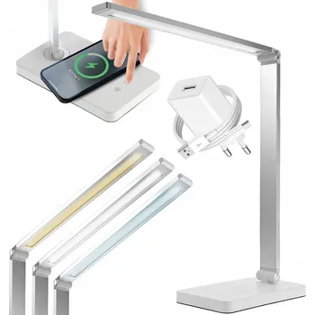 Lampička Stolní LED lampička na psací stůl, dotyková, rýsovací, nastavitelná, s indukcí