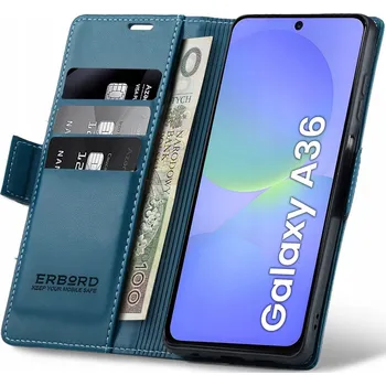 Pouzdro na mobilní telefon Flipové pouzdro Erbord pro Samsung Galaxy A36, modré
