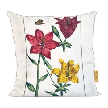 Polštář Polštář Lilia červená Maria Sibylla Merian – Umělecký polštář