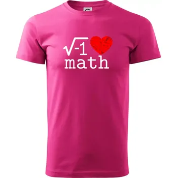 Pánská móda I love math - Klasické pánské triko vyšší gramáže - XL ( Purpurová )