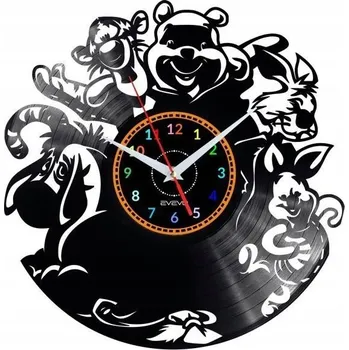 Hodiny Medvídek Pú NÁSTĚNNÉ HODINY DEKORATIVNÍ MODERNÍ VINYLOVÁ DESKA VINYL NA