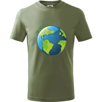 Máme fakt jen jednu - Země - Tričko dětské bavlněné - 134 cm/8 let ( Khaki )